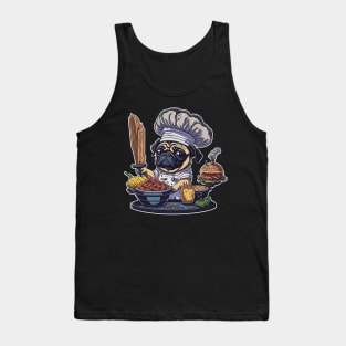 Pug in the kitchen Tank Top